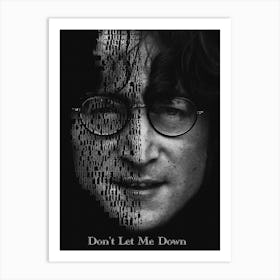 Don T Let Me Down The Beatles John Lennon Text Art Art Print