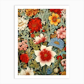 Floral Wallpaper 178 Art Print