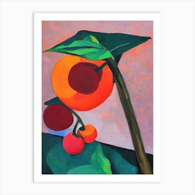 Common Persimmon Tree Cubist Art Print