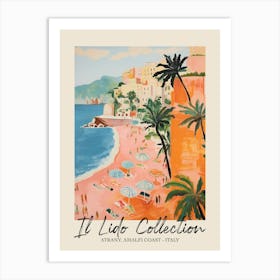 Atrany, Amalfi Coast   Italy Il Lido Collection Beach Club Poster 1 Art Print