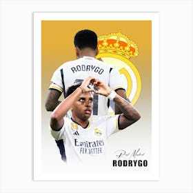 Rodrygo Real Madrid Art Print