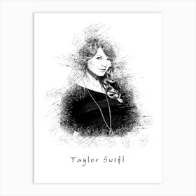 Taylor Swift Sketch Art Print