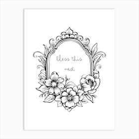 Frame With Flowers Art Print