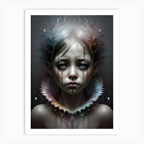 Girl With Tears On Her Face~ Escape Clause ~ Reimagined Art Print