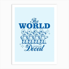 Retro Wall Art Vintage Decor Retro Cartoon Printable Art Retro Vintage Wall The World Deceit Trendy Retro Poster Art Print