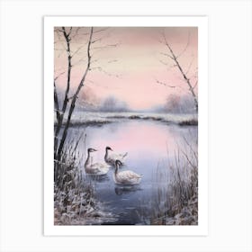 Dreamy Winter Painting The Broads England 1 Art Print