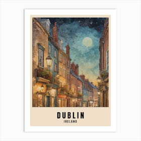Dublin City Ireland Travel Poster (7) Art Print