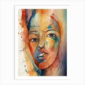 Watercolor Of A Woman Art Print