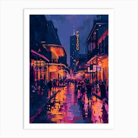 Bourbon Street Retro Pop Art 4 Art Print