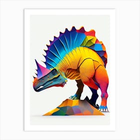 Protoceratops Primary Colours Dinosaur Art Print