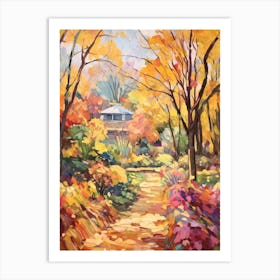 Autumn Gardens Painting Dumbarton Oaks Usa 3 Art Print