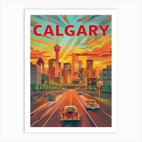 Calgary Cityscape Art Print