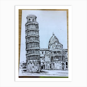 Leaning Tower Of Pisa Art Print