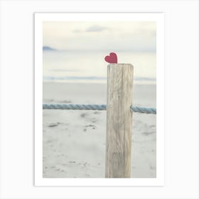 Heart On A Post Art Print