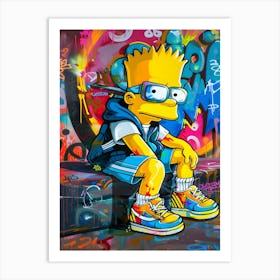 The Simpsons Graffiti Art Print