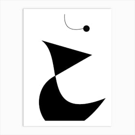 Black Shapes Art Print Art Print