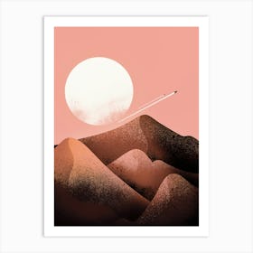 Peach Fuzz Dunes Art Print