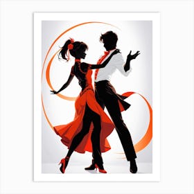 Couple Dancing Tango 1 Art Print