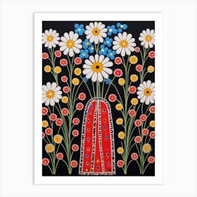 Flower Motif Painting Gypsophila Babys Breath 1 Art Print