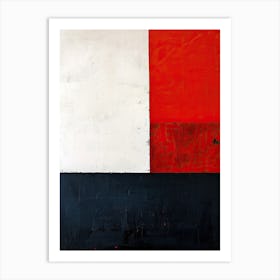 Red, White And Black, Minimalism Art Print