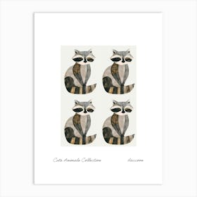 Cute Animals Collection Raccoon 3 Art Print