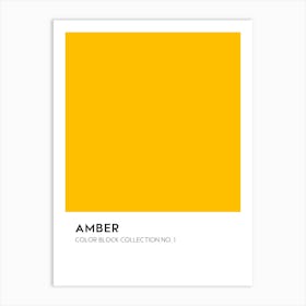 Amber Color Block Collection Wall Art Print