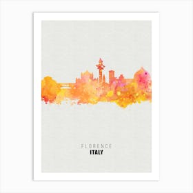 Florence Italy City watercolor Art Print