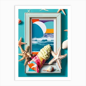 Seashells And Ice Cream Art Print