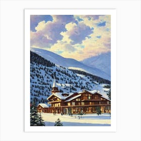 Soldeu, Andorra Ski Resort Vintage Landscape 2 Skiing Poster Art Print