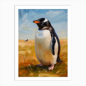 Adlie Penguin Salisbury Plain Oil Painting 2 Art Print