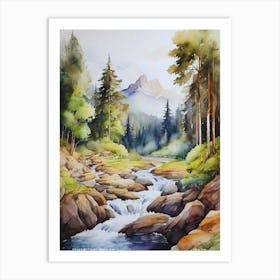 Uk.mountain forest landscape Art Print