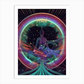 Buddha and the Universe, artwork print, "Oneness" Art Print