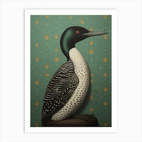 Ohara Koson Inspired Bird Painting Loon 3 Art Print