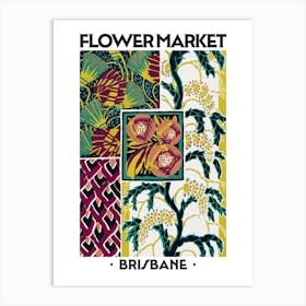 Flower Market Brisbane Eugene Seguy Vintage Botanical Art Print