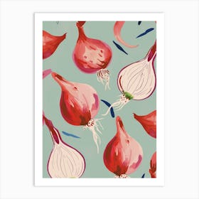 Onion Pattern Illustration 3 Art Print