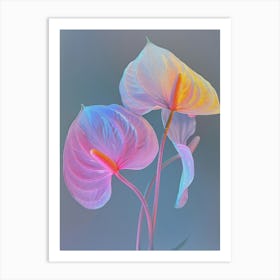 Iridescent Flower Flamingo Flower 1 Art Print
