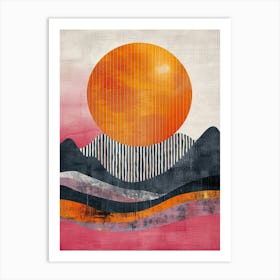 Sunset In The Mountains 26 Art Print