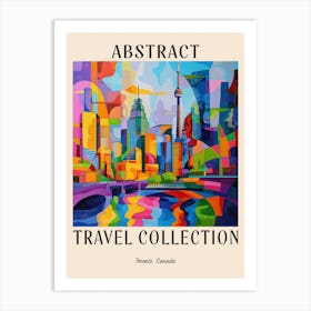 Abstract Travel Collection Poster Toronto Canada 2 Art Print