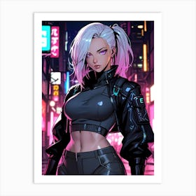 Cyberpunk Girl 3 Art Print