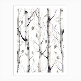 Oak Tree Pattern Art Print