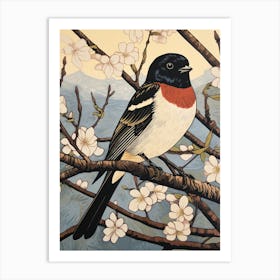 Art Nouveau Birds Poster Swallow 3 Art Print