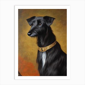 Scottish Deerhound Renaissance Portrait Oil Painting Art Print