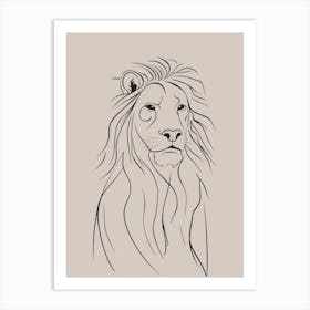 Lion Head 2 Art Print