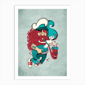 Sailor Mermaid Art Print