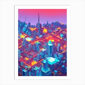 Abstract Cityscape 5 Art Print