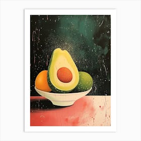 Art Deco Avocado Bowl 1 Art Print