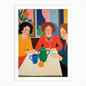 Three Women At A Table 1 Art Print