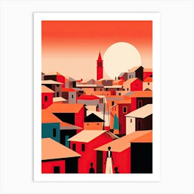 Zanzibar, Tanzania, Bold Outlines 1 Art Print