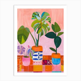 Three Potted Plants 3 Art Print