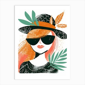 Girl In A Hat 12 Art Print